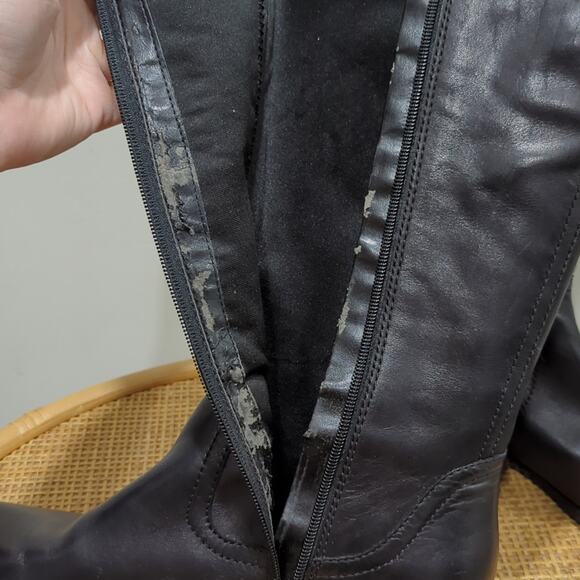 Audrey Brooke Abadore Leather Knee High Riding Boots Black Women's size 9.5 - Picture 6 of 8